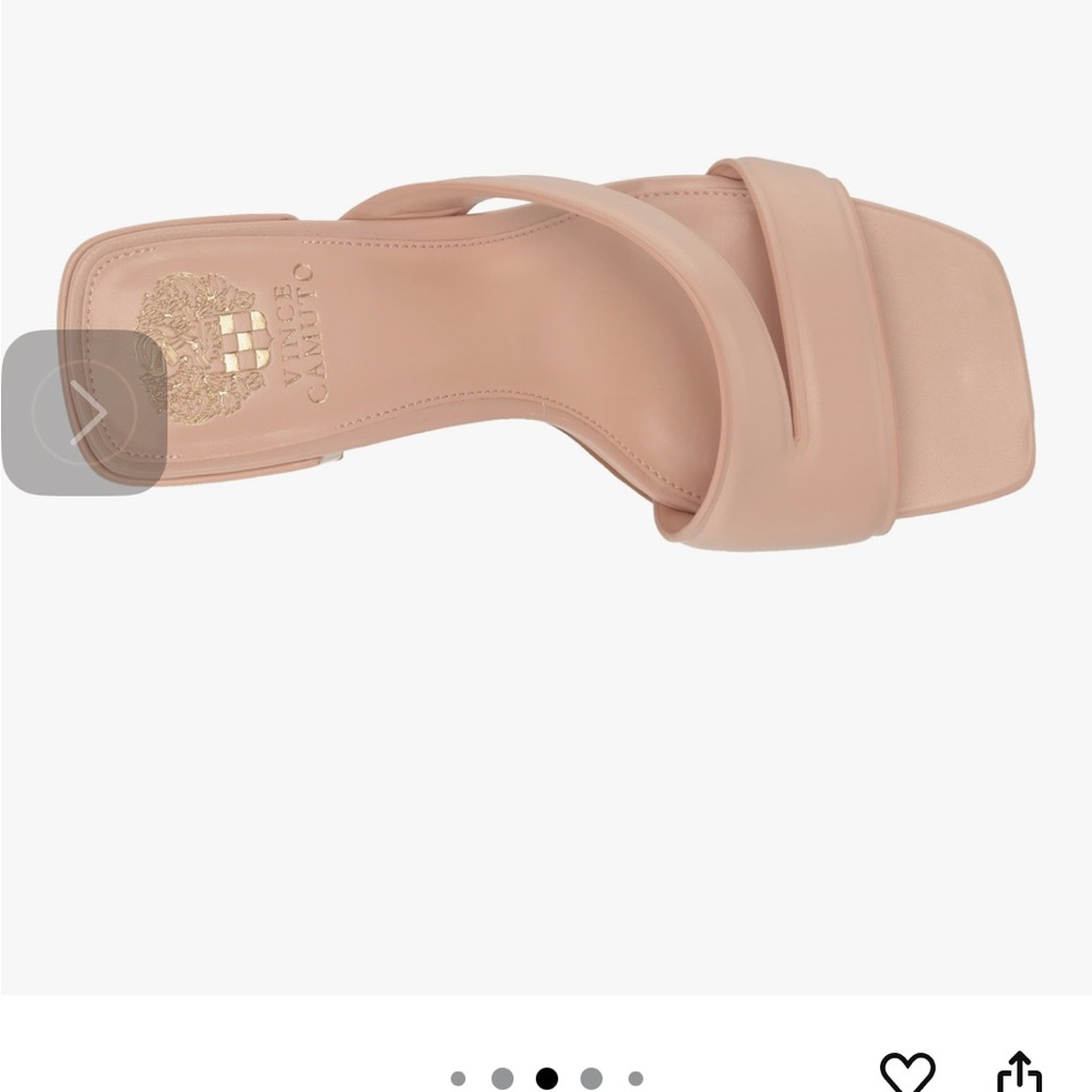 Vince Camuto Blush Pink Block Heel Mules - Picture 4 of 10